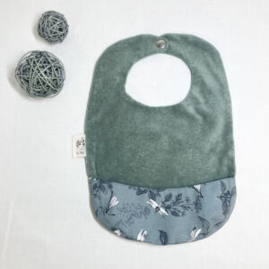 Bavoir Collector So Mout' micro-éponge et popeline motifs libellules avec poche collectrice 100% coton