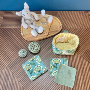 Ensemble lingettes et panière vide So Mout' Rétro Chic